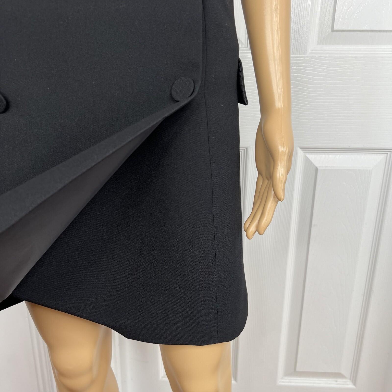H&M Tuxedo Dress 2XL Black Bandeau Twill Sew In Wrapover Front Silicone Trim New