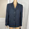 EVAN PICONE 2PC Polyester Pant Suit Size 14 Navy Blue Notch Collar Lined 2PC New