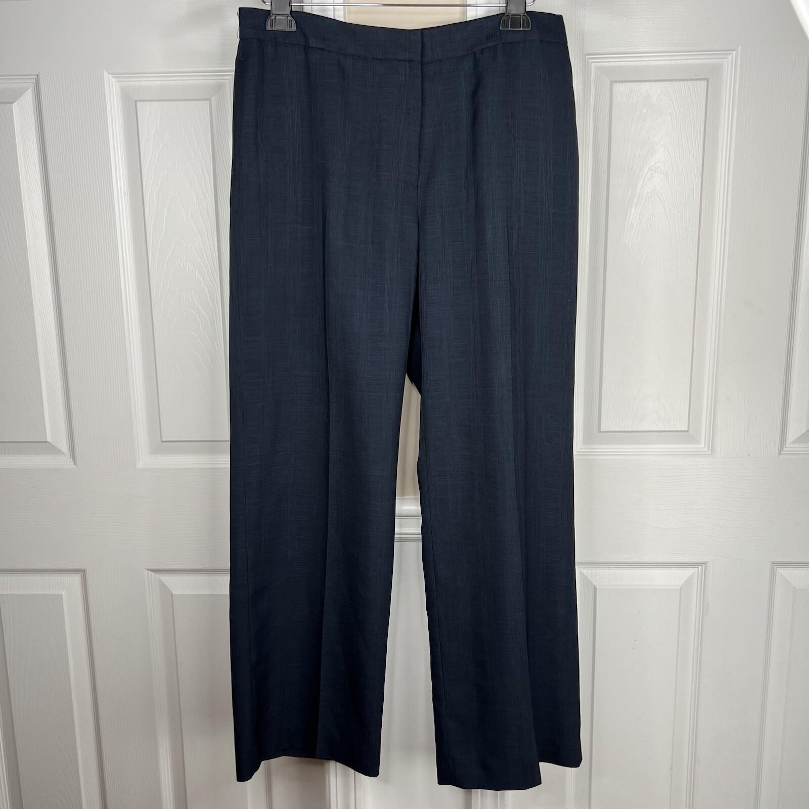EVAN PICONE 2PC Polyester Pant Suit Size 14 Navy Blue Notch Collar Lined 2PC New