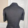 KASPER 2PC Black Polyester Short Sleeves Ruffle Collar Pant Suit Size 8P