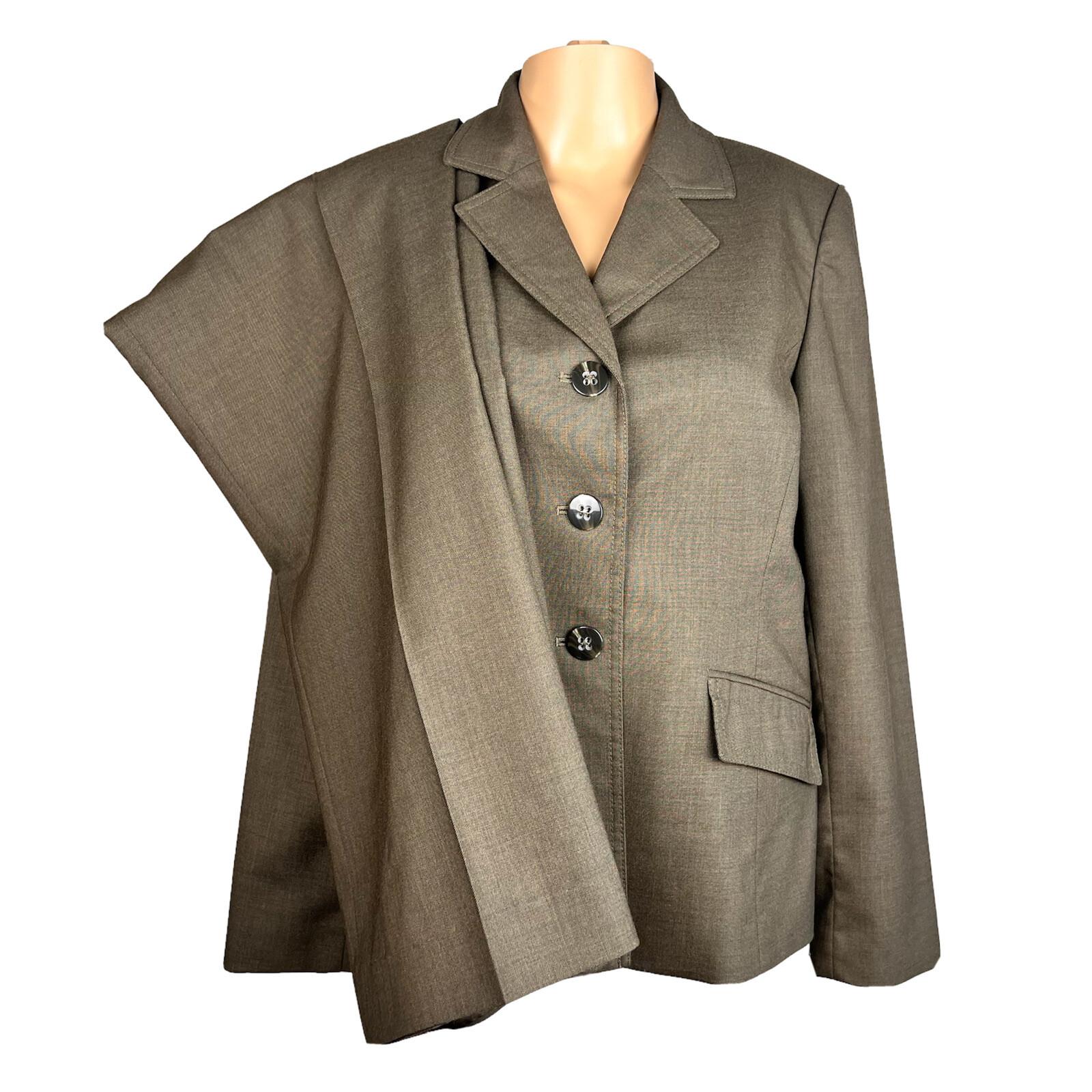 KASPER Women 2PC Dark Green Polyester Rayon Stretch Lined Pant Suit Size 8P