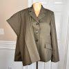 KASPER Women 2PC Dark Green Polyester Rayon Stretch Lined Pant Suit Size 8P