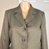 KASPER Women 2PC Dark Green Polyester Rayon Stretch Lined Pant Suit Size 8P