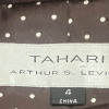 Tahari ASL Cotton Rayon Spandex Blazer Size 4 Brown Lined Pocket 1 Piece