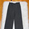 10-6001.jpg MAXMARA Women Black White Wool Polyamide Stretch Career Pant Size 6