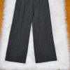 10-6002.jpg MAXMARA Women Black White Wool Polyamide Stretch Career Pant Size 6
