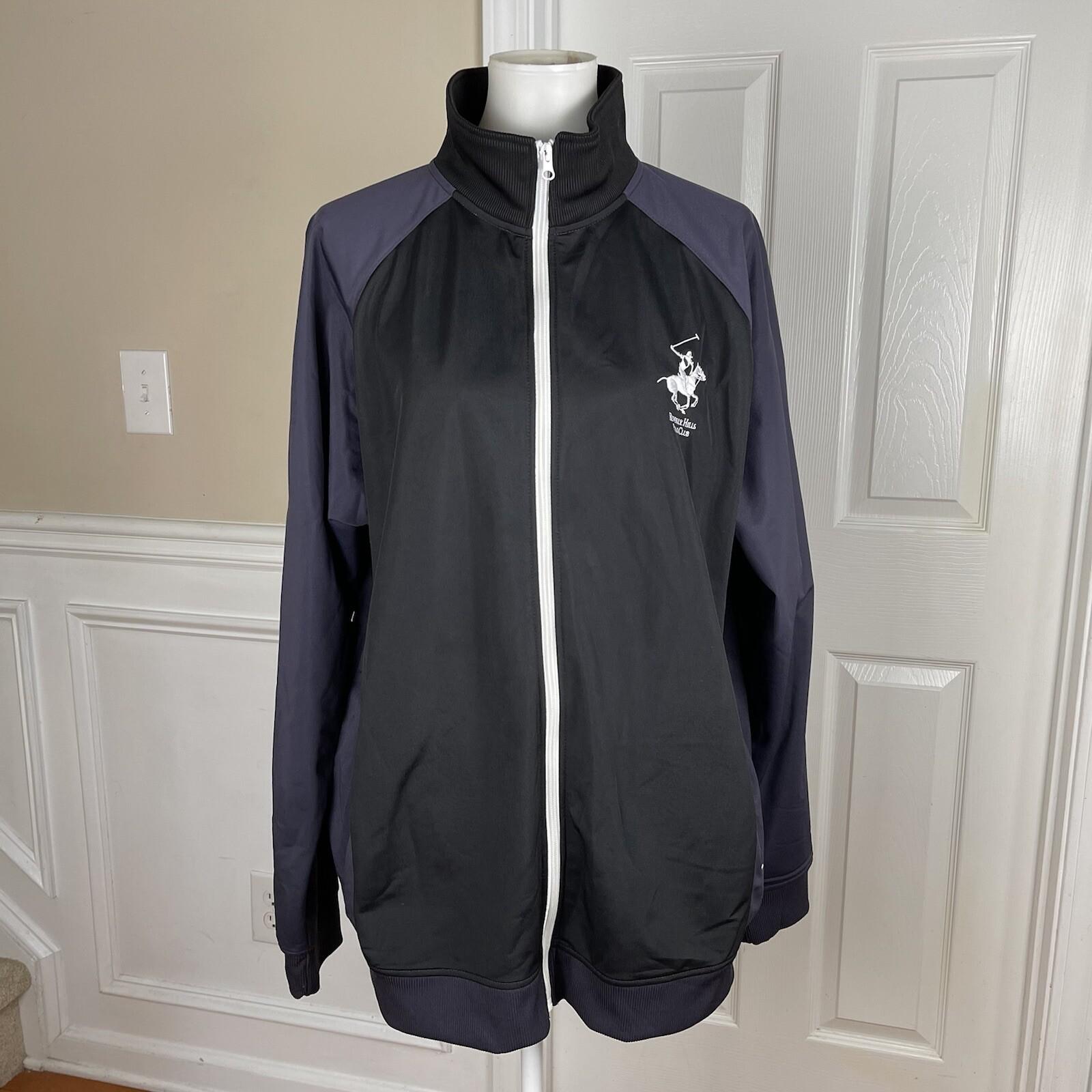 BEVERLY HILLS POLO CLUB Women 2PC Purple Black Track Pant Suit  Size XL