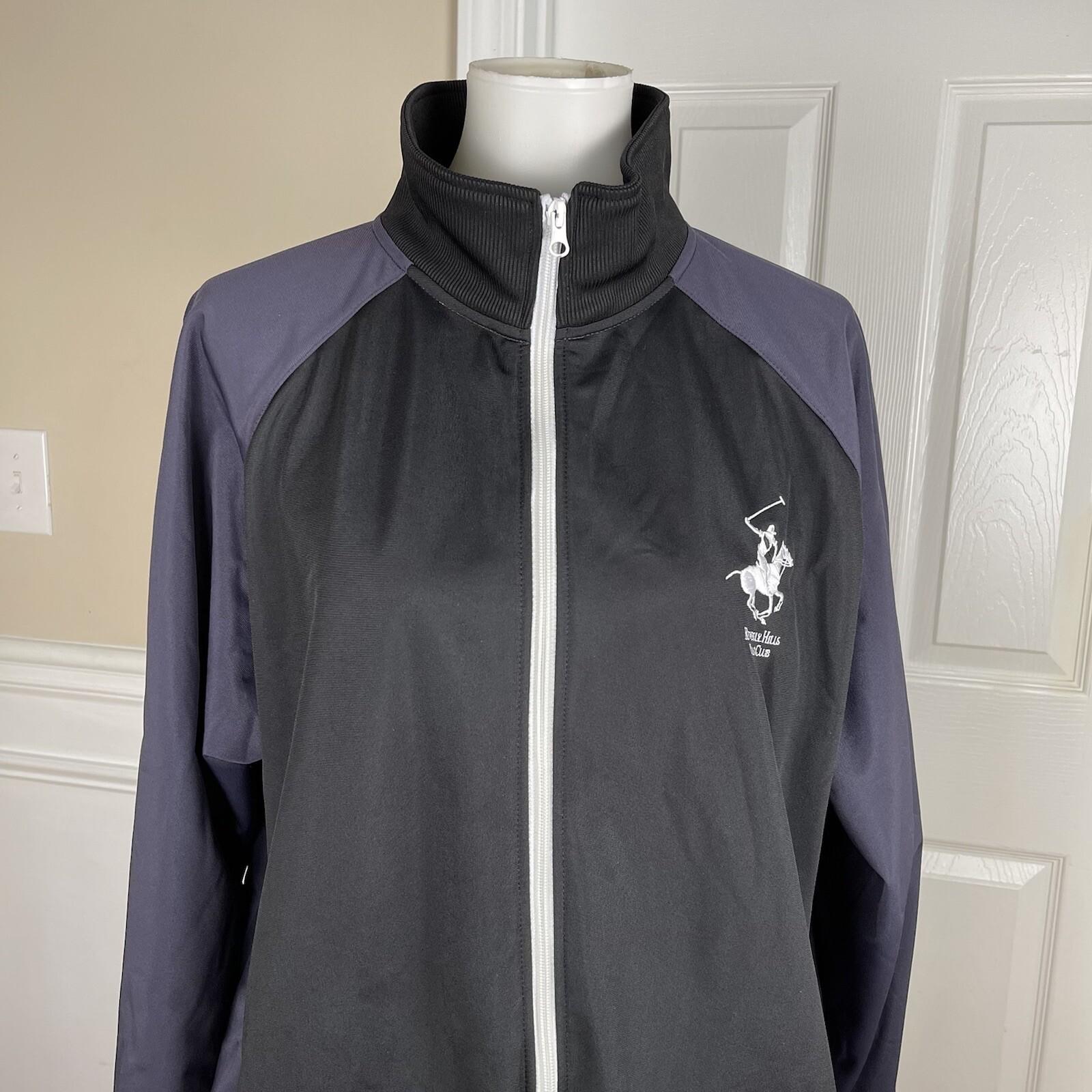 BEVERLY HILLS POLO CLUB Women 2PC Purple Black Track Pant Suit  Size XL