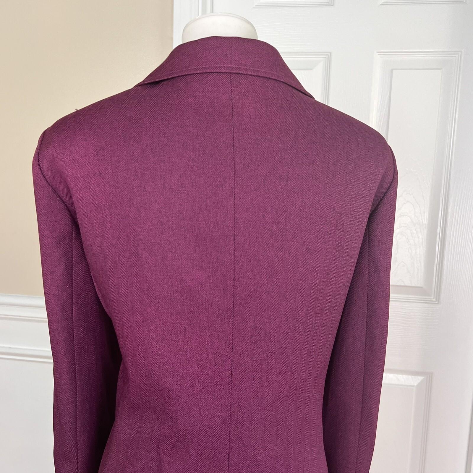 Suit Studio Polyester Suit Skirt Size 18 Burgundy 2 Piece Notch Collar Lined Set