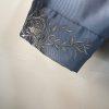 EY Boutique Asymmetrical Embroidered Blazer Suit 12 Light Blue Beaded 1PC New
