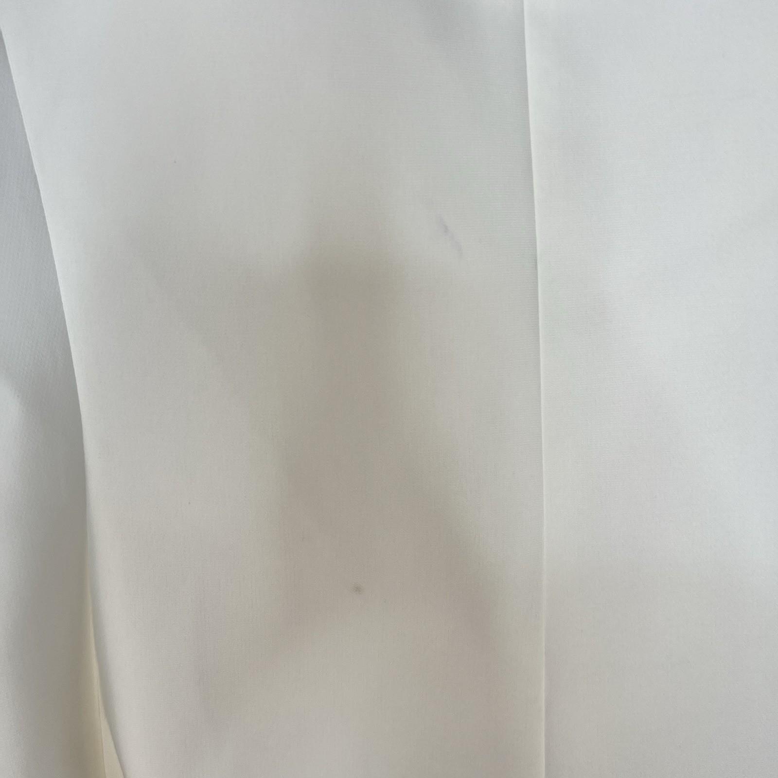 Tahari ASL Polyester Pant Suit Size 16 Off White Collarless One Button 2PC New