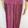 Vintage George F Couture Dress 16 Purple Accordion Pleats Puff Sleeve Gown