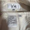 Le Suit Polyester Rayon Skirt Suit 12 Beige Floral Notch Collar Classic 2PC