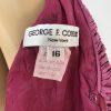 Vintage George F Couture Dress 16 Purple Accordion Pleats Puff Sleeve Gown
