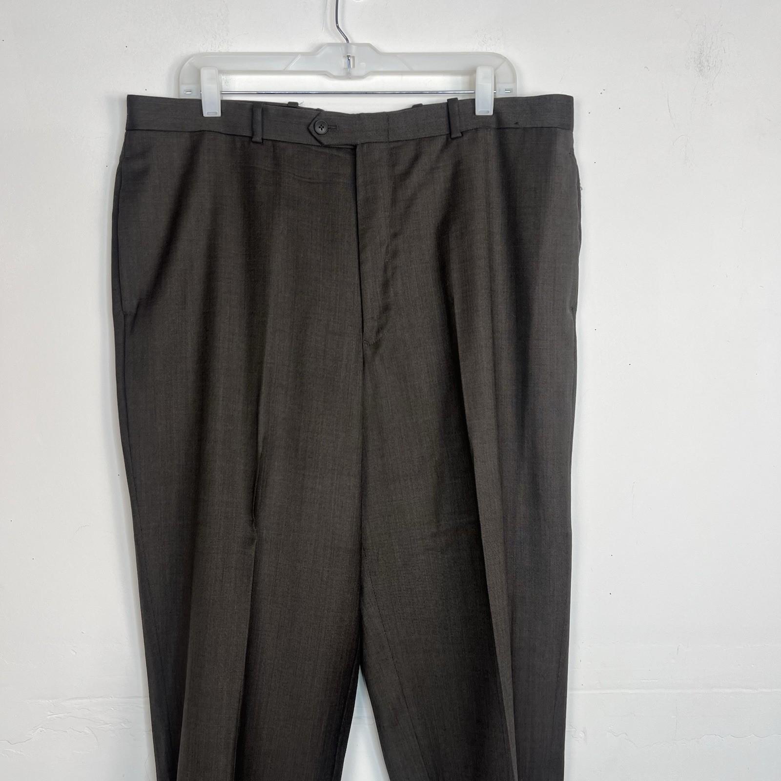 Alfani Men Light Green New Wool Pants Size 38R Suit Size 46R 3 Button Timeless