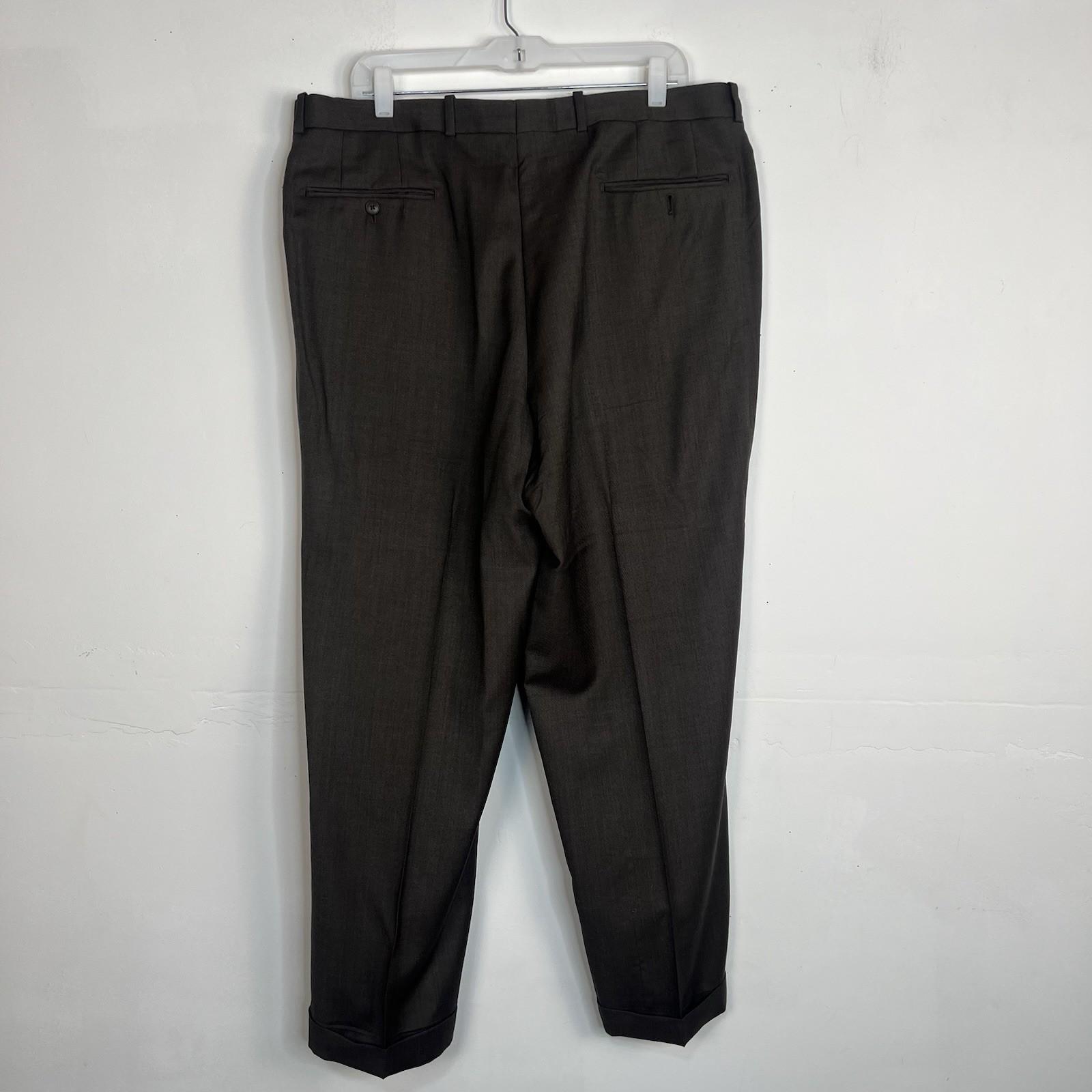 Alfani Men Light Green New Wool Pants Size 38R Suit Size 46R 3 Button Timeless