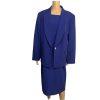 10-6067.jpg Kasper Women Polyester Stretch Dress Suit 20W Purple Open Front 2PC Timeless