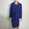 10-6068.jpg Kasper Women Polyester Stretch Dress Suit 20W Purple Open Front 2PC Timeless