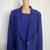 10-6070.jpg Kasper Women Polyester Stretch Dress Suit 20W Purple Open Front 2PC Timeless