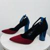 Mix No 6 Suede Shoes 8.5M Adjustable Strap 2 Tone Almond Toes Padded Footbed