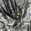 MOSHITA COUTURE Polyester Metallic Size 22 Wrap Silver Black Shawl Collar