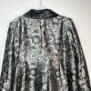 MOSHITA COUTURE Polyester Metallic Size 22 Wrap Silver Black Shawl Collar