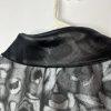 MOSHITA COUTURE Polyester Metallic Size 22 Wrap Silver Black Shawl Collar