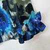 Nicolette Polyester Skirt Suit 12 Blue Floral Ruffle Bell Sleeve Lined Cocktail