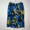 Nicolette Polyester Skirt Suit 12 Blue Floral Ruffle Bell Sleeve Lined Cocktail