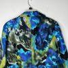Nicolette Polyester Skirt Suit 12 Blue Floral Ruffle Bell Sleeve Lined Cocktail