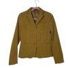 Theory Corduroy Blazer Size 4 Tan Preppy Minimalist Capsule Wardrobe Lined
