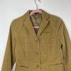 Theory Corduroy Blazer Size 4 Tan Preppy Minimalist Capsule Wardrobe Lined