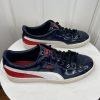 Puma Basket Classics Men Patent Leather Sneakers Size 10 Blue Red White