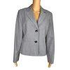 LE SUIT Women Gray Polyester Lined Notch Collar Blazer Suit Size 10