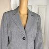 LE SUIT Women Gray Polyester Lined Notch Collar Blazer Suit Size 10