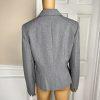 LE SUIT Women Gray Polyester Lined Notch Collar Blazer Suit Size 10
