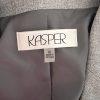 LE SUIT Women Gray Polyester Lined Notch Collar Blazer Suit Size 10