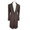 10-6160.jpg Talbots Women Wool Lycra Spandex Skirt Size 12 Suit Size 10 Brown Lined Pleated