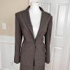 10-6162.jpg Talbots Women Wool Lycra Spandex Skirt Size 12 Suit Size 10 Brown Lined Pleated