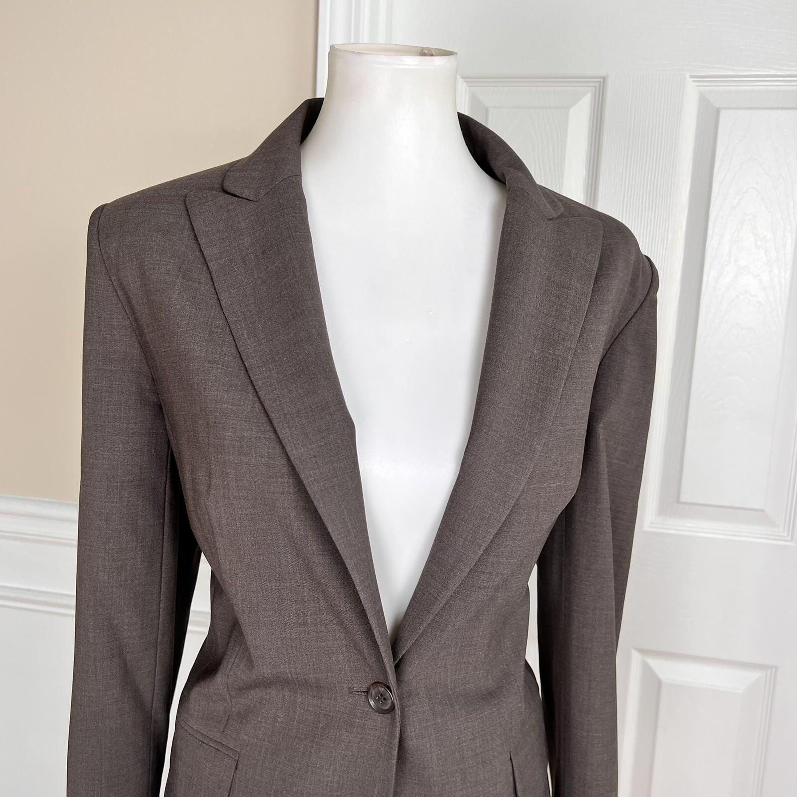 10-6163.jpg Talbots Women Wool Lycra Spandex Skirt Size 12 Suit Size 10 Brown Lined Pleated
