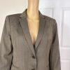 ANN TAYLOR Women Dark Green Polyester Virgin Wool  Spandex Lined Blazer Size 8