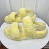 UGG Oh Yeah Slide Size 10 Yellow Slingback Slipper Dyed Sheep Fur Backstrap