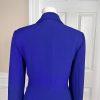 Jones Studio Women Polyester Elastane Blazer Size 4 Blue Lined Notch Collar