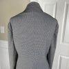 Larry Levine Polyester Stretch Skirt 22 W Suit 26 W Black White Notch Collar 2PC