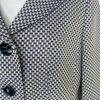 Le Suit Polyester Skirt Suit Size 10 White Blue Stand Up Collar Career 2PC
