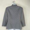 Le Suit Polyester Skirt Suit Size 10 White Blue Stand Up Collar Career 2PC
