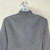 Le Suit Polyester Skirt Suit Size 10 White Blue Stand Up Collar Career 2PC
