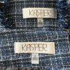 10-6224.jpg Kasper Tweed Skirt 8 Suit M Twilight Blue Multi Open Front Collarless 2PC New