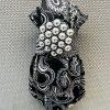 Elegant Handcrafted Necktie Necklace with a Detachable Brooch Effortlessly Chic
