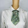 Elegant Handcrafted Necktie Necklace with a Detachable Brooch Effortlessly Chic
